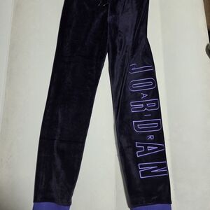 Large Girls jordan purple blue pants.